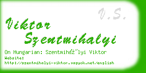 viktor szentmihalyi business card